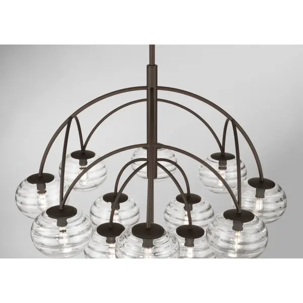 Lenora 34.25" 13-Light Chandelier in Dark Bronze - Image 6