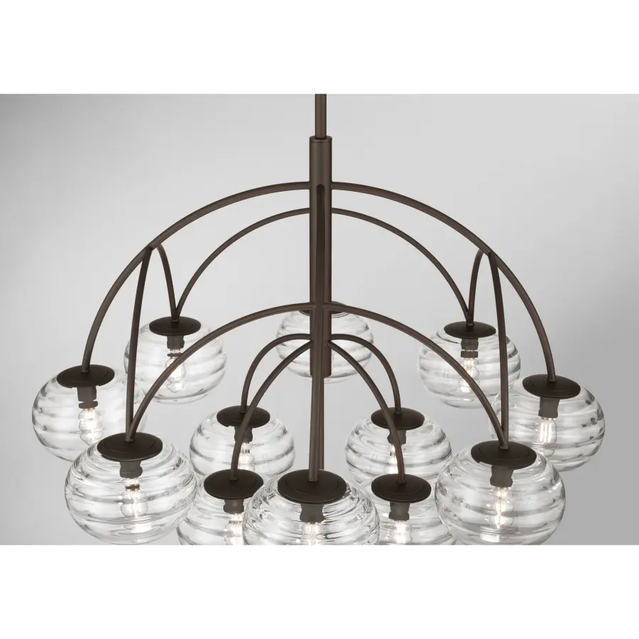 Lenora 34.25" 13-Light Chandelier in Dark Bronze - Image 6