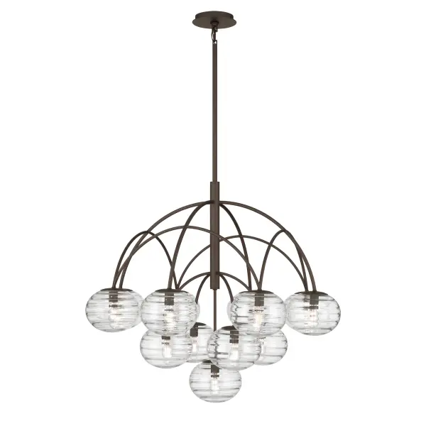 Lenora 34.25" 13-Light Chandelier in Dark Bronze - Image 9
