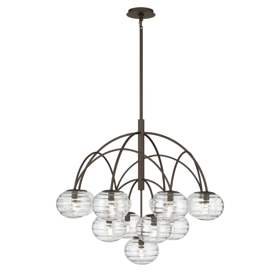 Lenora 34.25" 13-Light Chandelier in Dark Bronze - Image 9