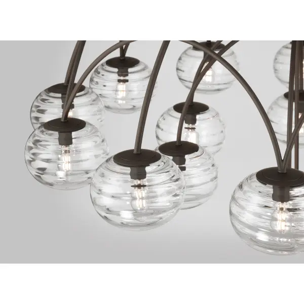Lenora 47.75" 19-Light Chandelier in Dark Bronze - Image 5