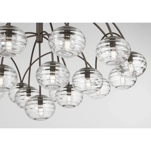 Lenora 47.75" 19-Light Chandelier in Dark Bronze - Image 7