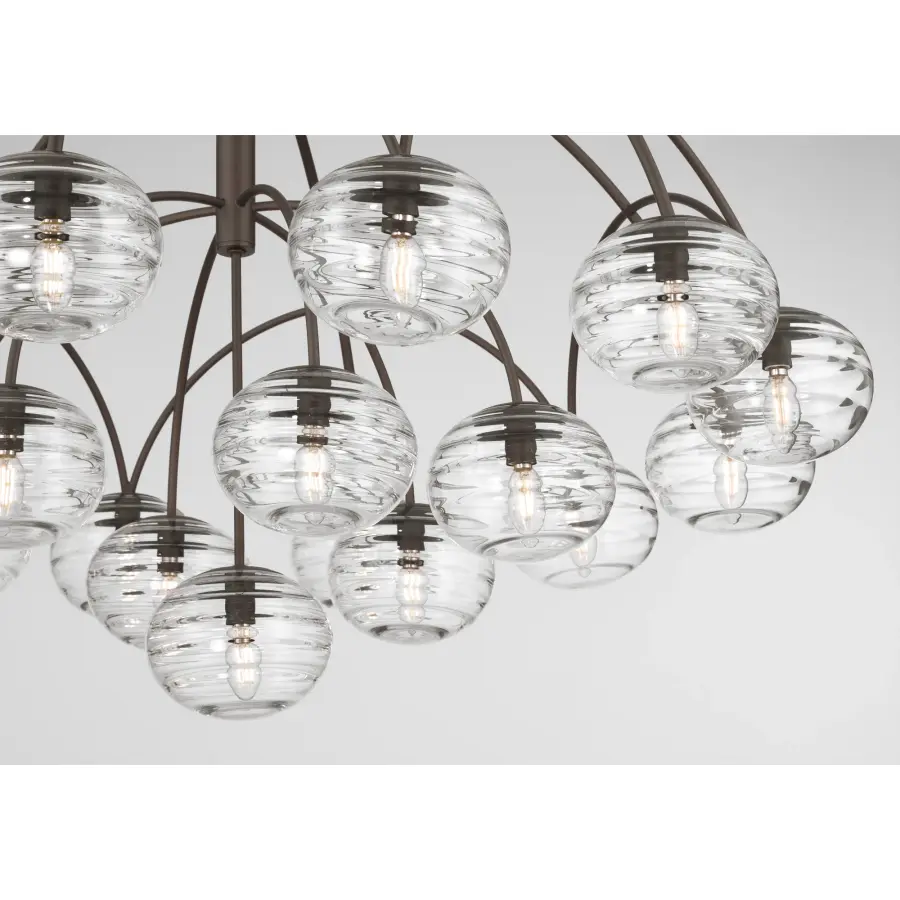 Lenora 47.75" 19-Light Chandelier in Dark Bronze - Image 7