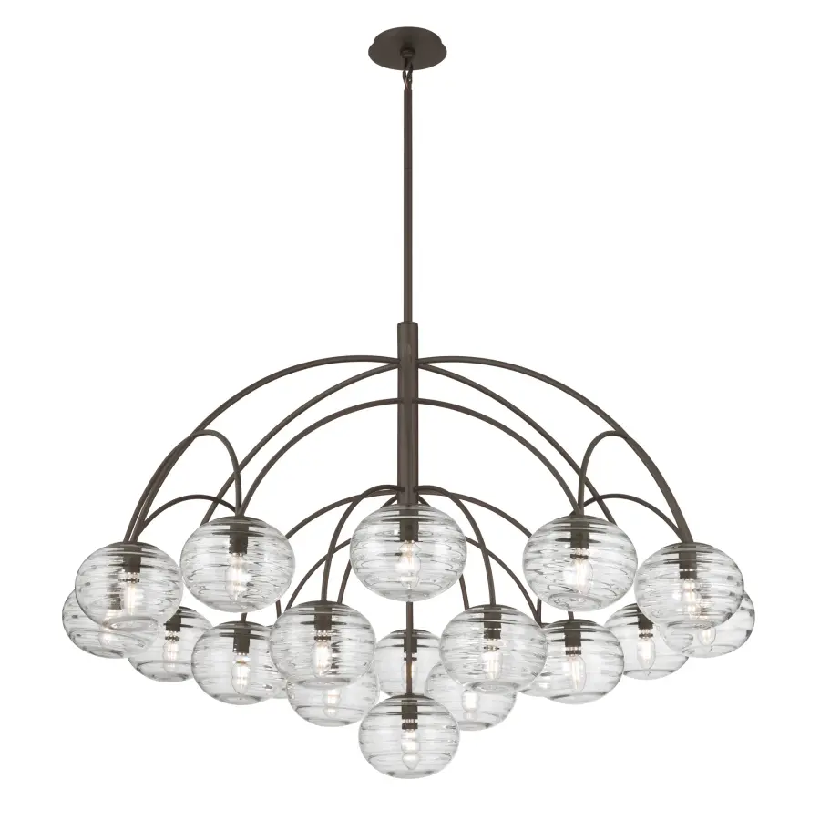 Lenora 47.75" 19-Light Chandelier in Dark Bronze - Image 9