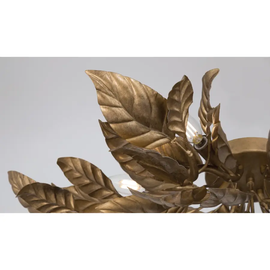 Seraphine 29.5" 6-Light Flush Mount in Weathered Gold - Image 5