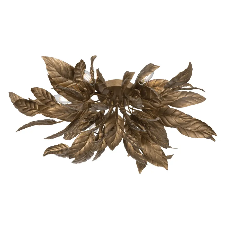 Seraphine 29.5" 6-Light Flush Mount in Weathered Gold - Image 8