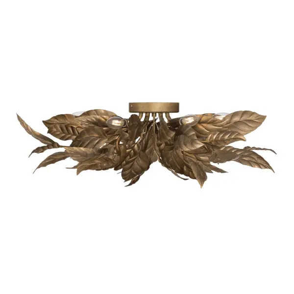 Seraphine 29.5" 6-Light Flush Mount in Weathered Gold - Image 10
