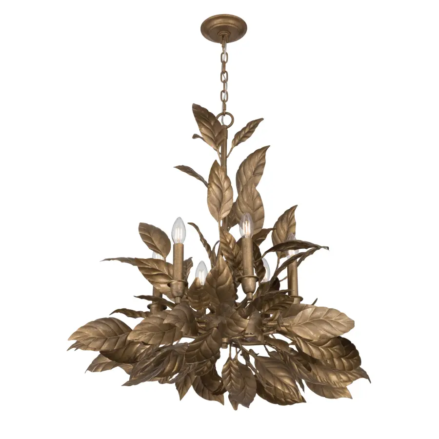 Seraphine 28" 6-Light Chandelier in Weathered Gold - Image 7
