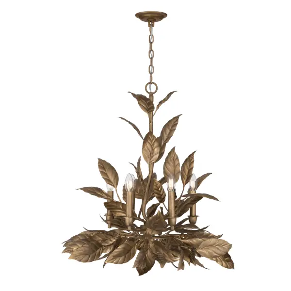 Seraphine 28" 6-Light Chandelier in Weathered Gold - Image 8