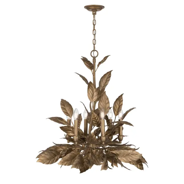 Seraphine 28" 6-Light Chandelier in Weathered Gold - Image 9