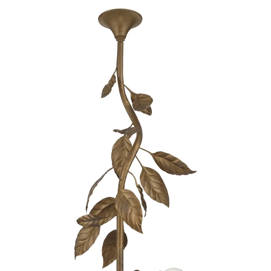 Seraphine 60" 11-Light Linear Chandelier in Weathered Gold - Image 6