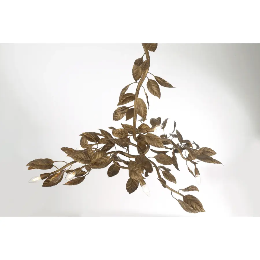 Seraphine 60" 11-Light Linear Chandelier in Weathered Gold - Image 7
