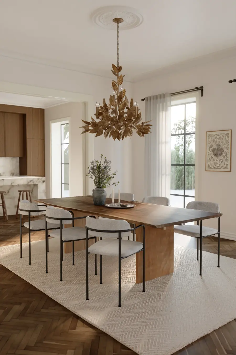 Seraphine 40" 11-Light Chandelier in Weathered Gold - Image 3