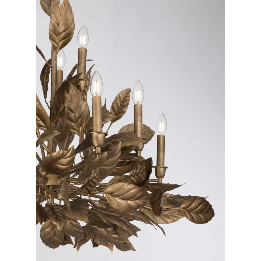Seraphine 40" 11-Light Chandelier in Weathered Gold - Image 6