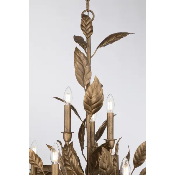 Seraphine 40" 11-Light Chandelier in Weathered Gold - Image 7