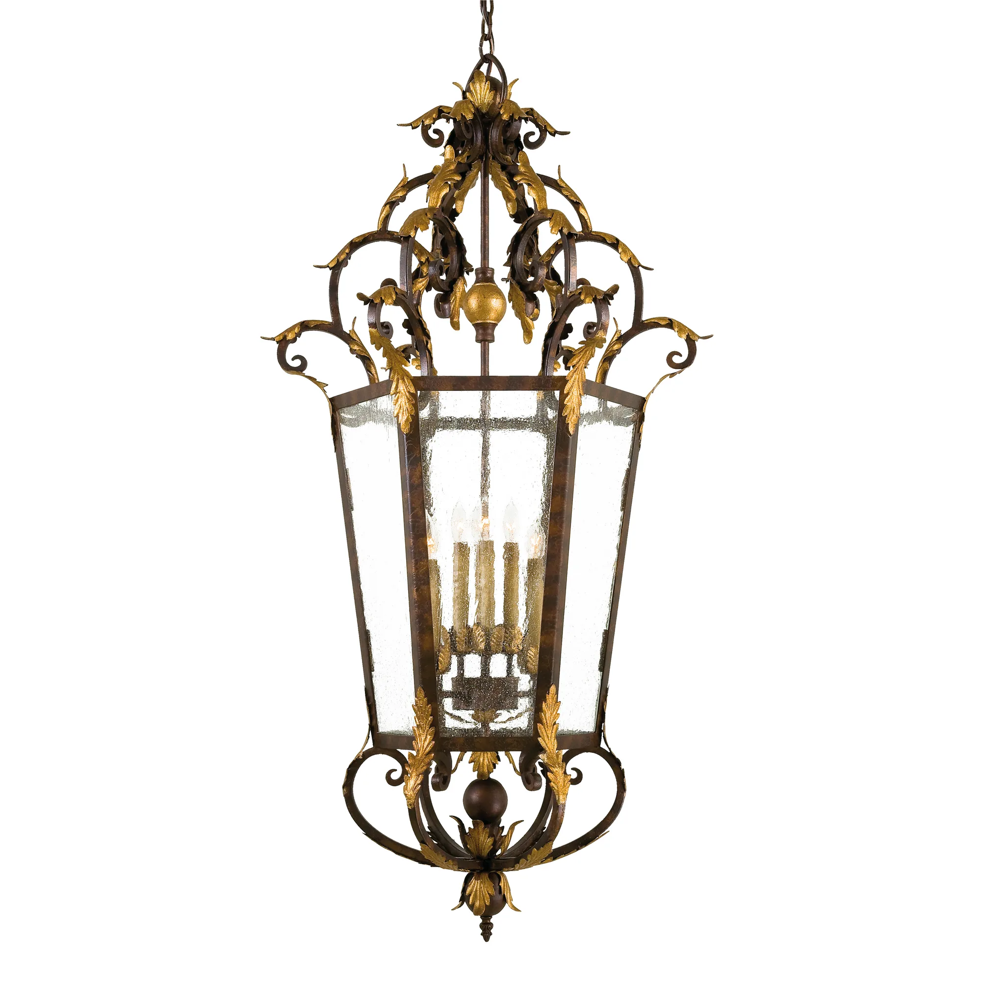 Zaragoza 8-Light Foyer Pendant in Golden Bronze