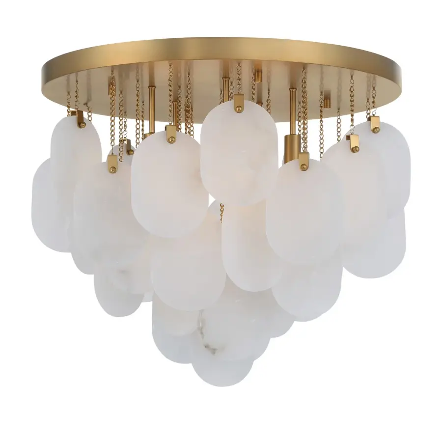 Velisse 23.75" 5-Light Flush Mount in Legacy Brass - Image 1