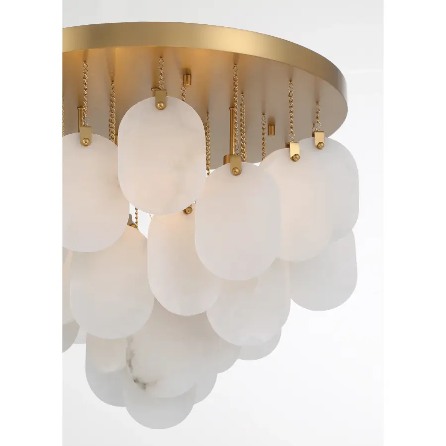 Velisse 23.75" 5-Light Flush Mount in Legacy Brass - Image 6