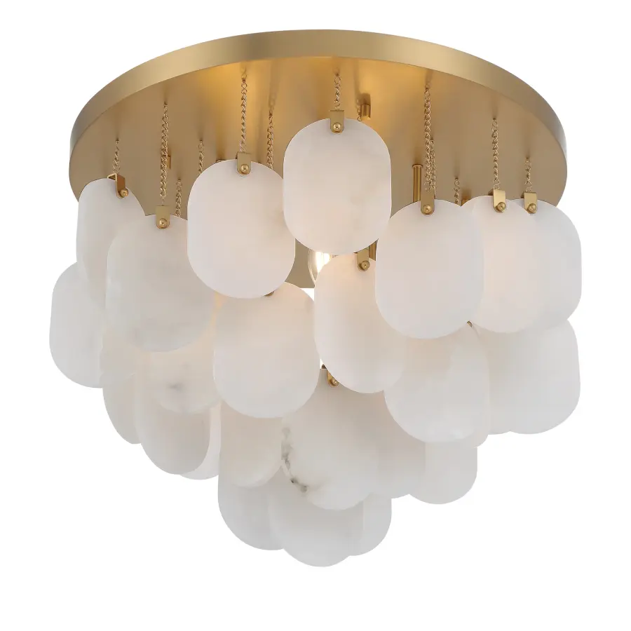 Velisse 23.75" 5-Light Flush Mount in Legacy Brass - Image 7