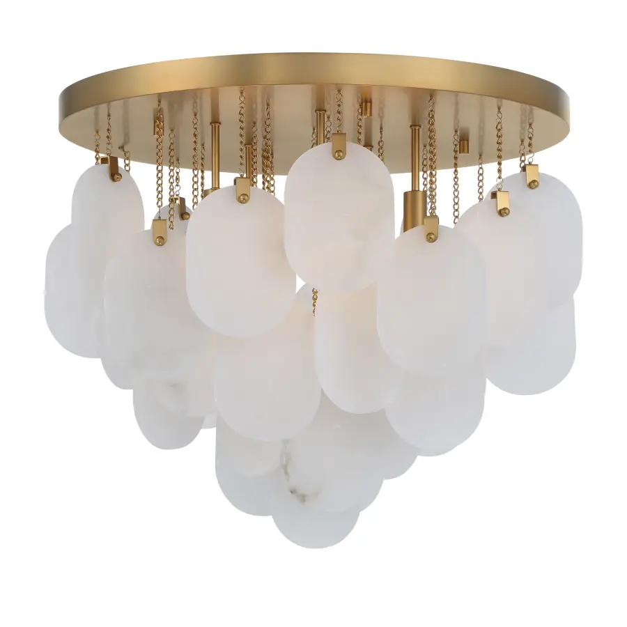 Velisse 23.75" 5-Light Flush Mount in Legacy Brass - Image 8