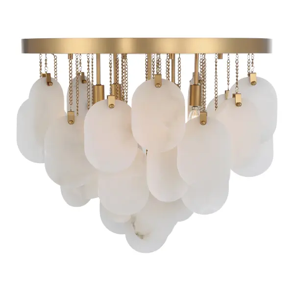 Velisse 23.75" 5-Light Flush Mount in Legacy Brass - Image 9