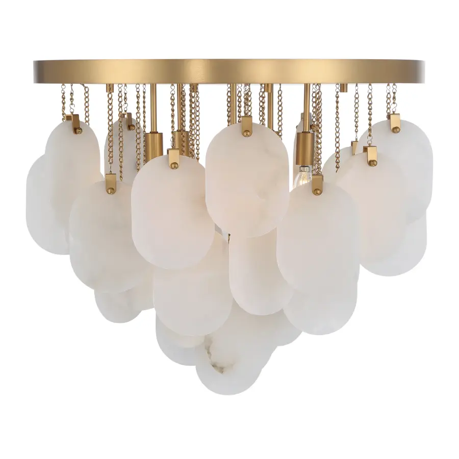 Velisse 23.75" 5-Light Flush Mount in Legacy Brass - Image 9