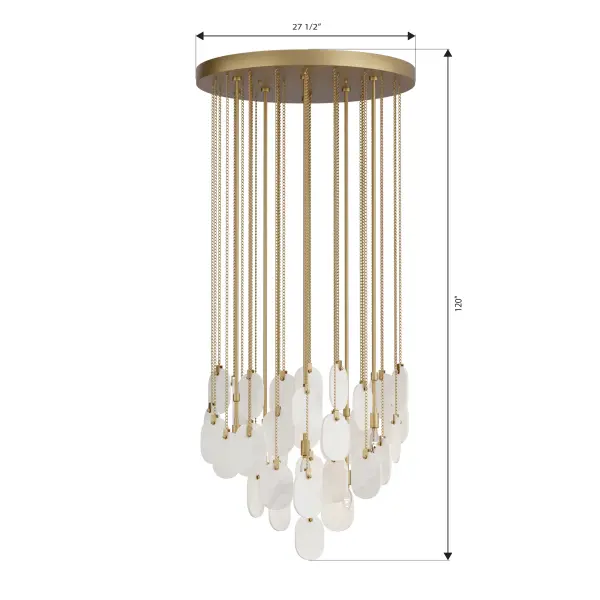 Velisse 27.5" 6-Light Pendant in Legacy Brass - Image 2