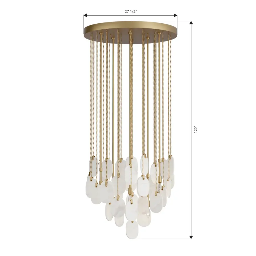 Velisse 27.5" 6-Light Pendant in Legacy Brass - Image 2