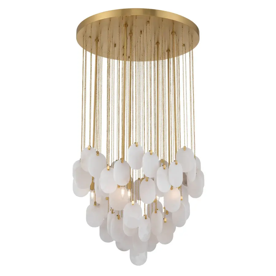 Velisse 35.5" 8-Light Pendant in Legacy Brass - Image 1