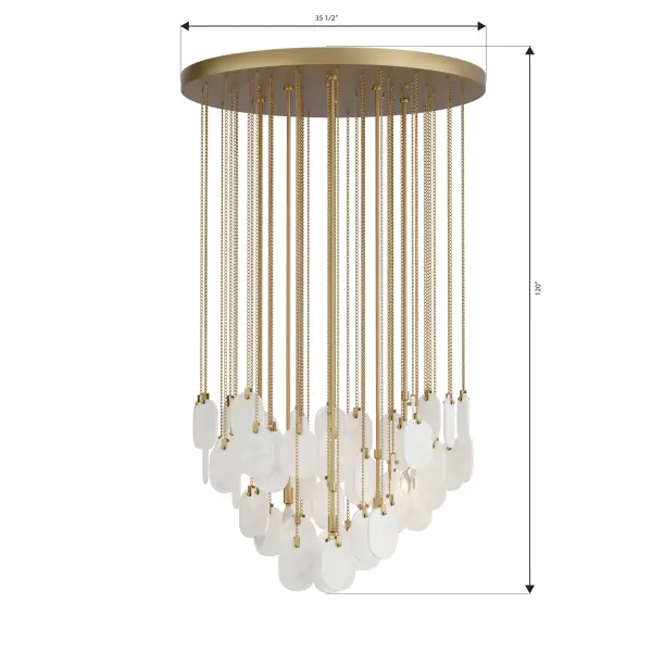 Velisse 35.5" 8-Light Pendant in Legacy Brass - Image 2