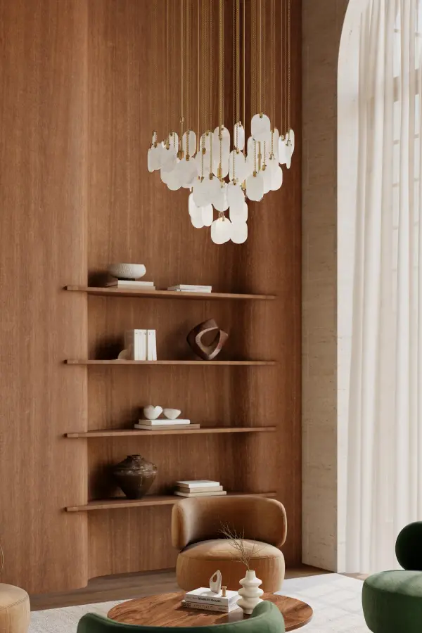 Velisse 35.5" 8-Light Pendant in Legacy Brass - Image 3