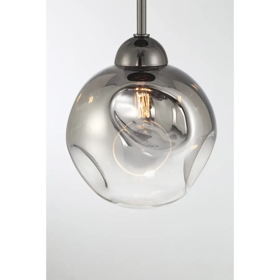 Neveh 1-Light Semi-Flush Mount in Gun Metal - Image 2