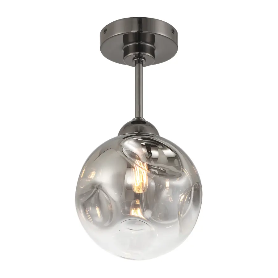 Neveh 1-Light Semi-Flush Mount in Gun Metal - Image 4
