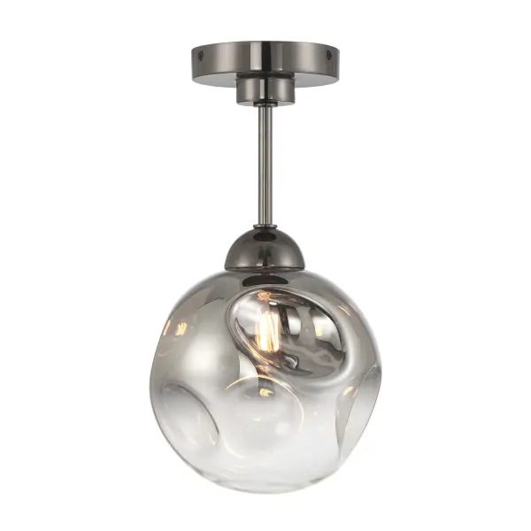Neveh 1-Light Semi-Flush Mount in Gun Metal - Image 5