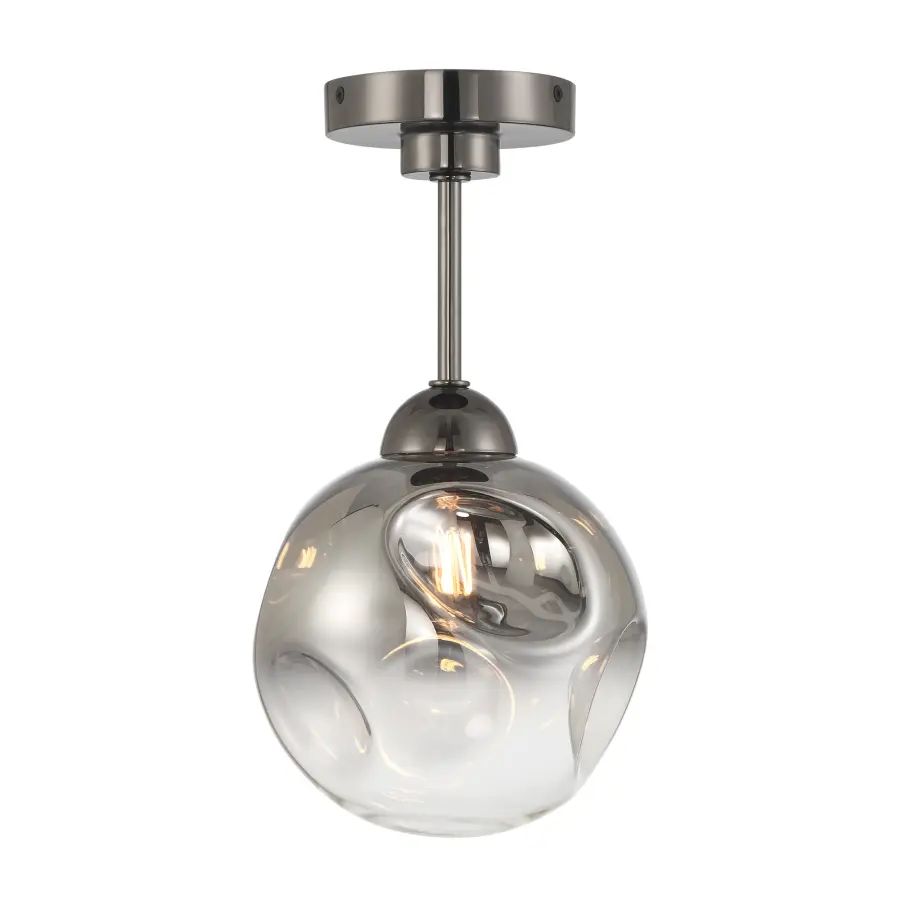 Neveh 1-Light Semi-Flush Mount in Gun Metal - Image 5