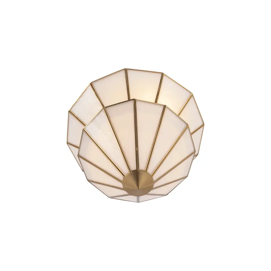 Jaxen 17.75" 3-Light Semi-Flush Mount in Legacy Brass - Image 6