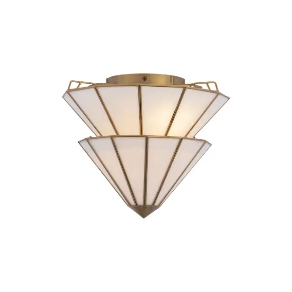 Jaxen 17.75" 3-Light Semi-Flush Mount in Legacy Brass - Image 9