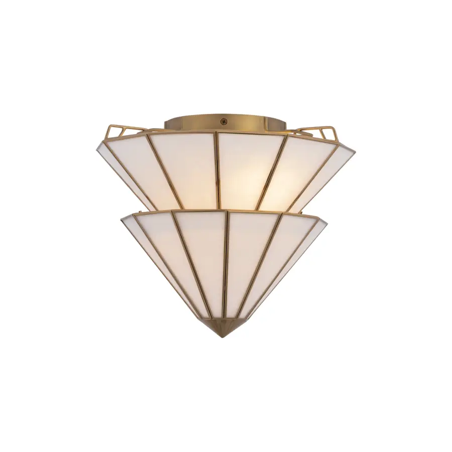 Jaxen 17.75" 3-Light Semi-Flush Mount in Legacy Brass - Image 9