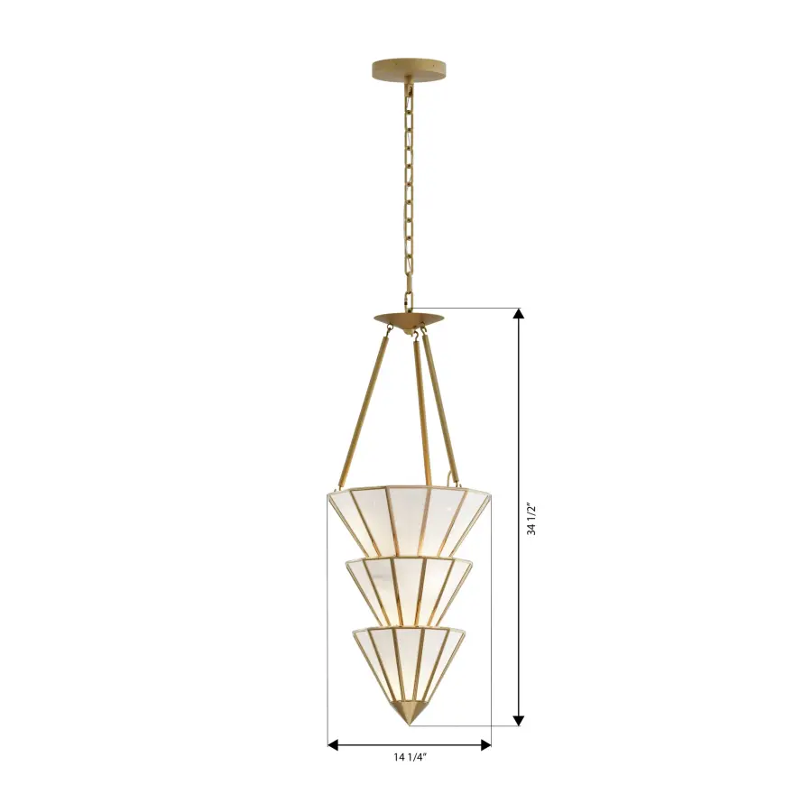 Jaxen 5-Light Pendant in Legacy Brass - Image 2