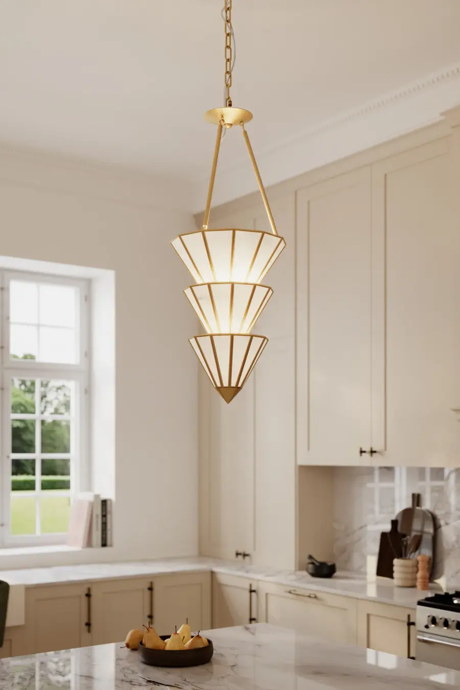 Jaxen 5-Light Pendant in Legacy Brass - Image 3