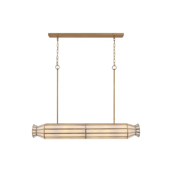 Jaxen 48" 6-Light Linear Chandelier in Legacy Brass - Image 11