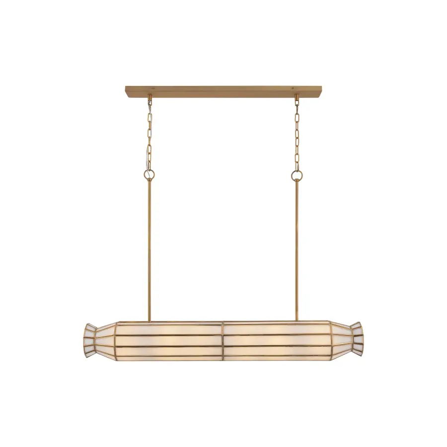 Jaxen 48" 6-Light Linear Chandelier in Legacy Brass - Image 11