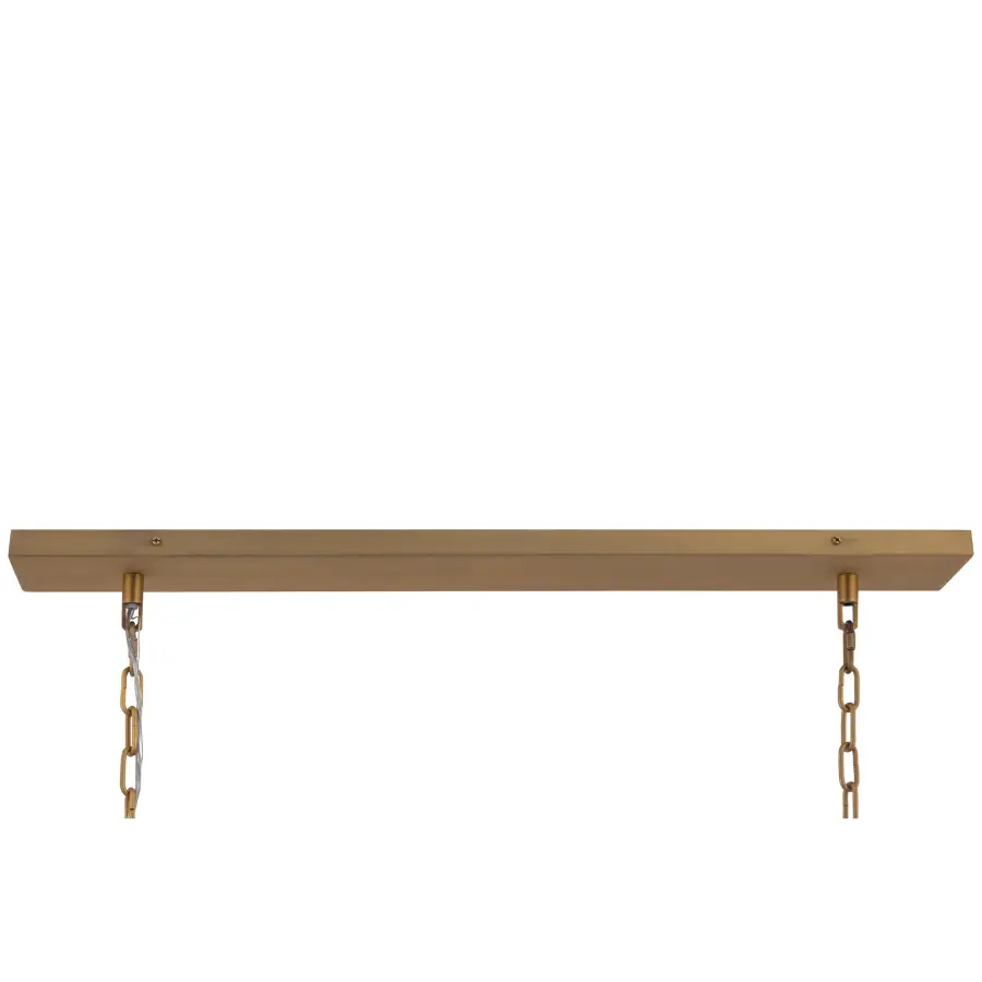 Jaxen 48" 6-Light Linear Chandelier in Legacy Brass - Image 3
