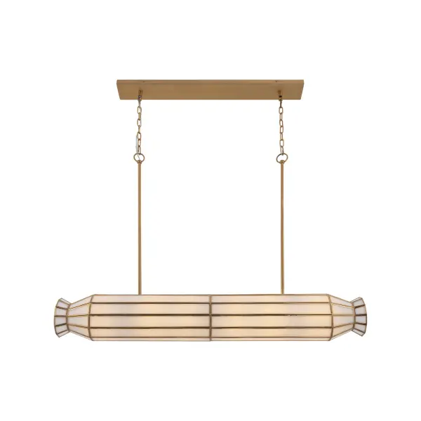 Jaxen 48" 6-Light Linear Chandelier in Legacy Brass - Image 6