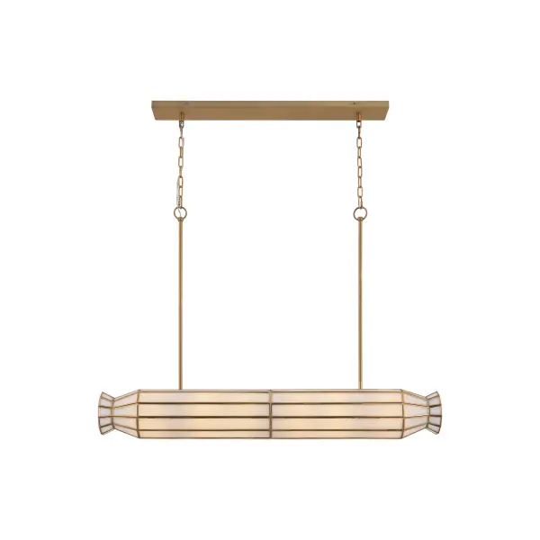 Jaxen 48" 6-Light Linear Chandelier in Legacy Brass - Image 7