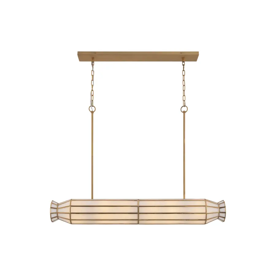 Jaxen 48" 6-Light Linear Chandelier in Legacy Brass - Image 7