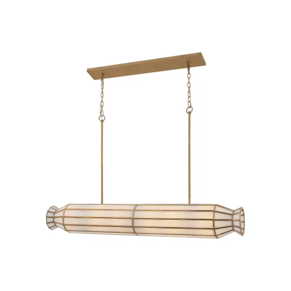 Jaxen 48" 6-Light Linear Chandelier in Legacy Brass - Image 8