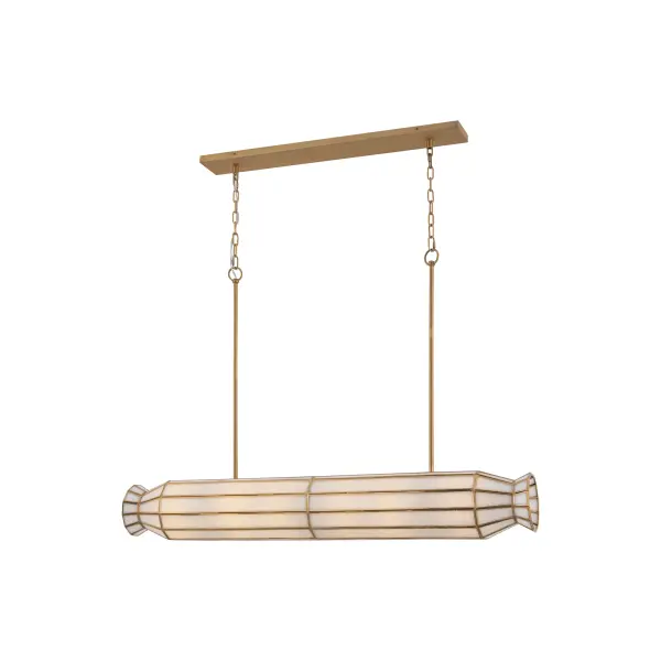 Jaxen 48" 6-Light Linear Chandelier in Legacy Brass - Image 9