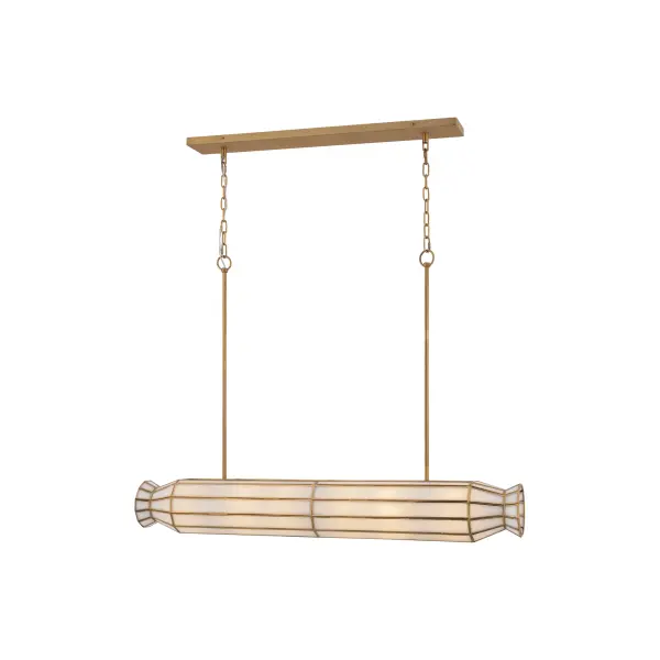 Jaxen 48" 6-Light Linear Chandelier in Legacy Brass - Image 10