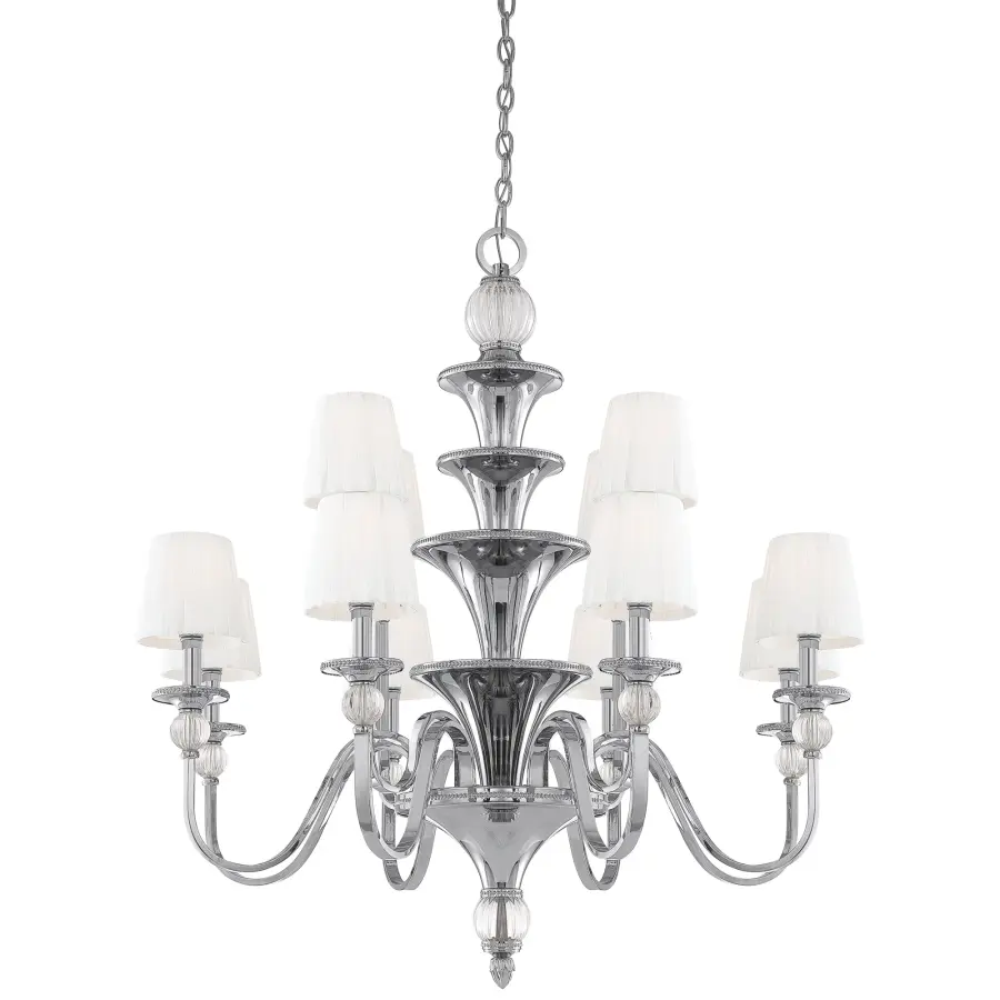 Aise 12-Light Two-Tier Chandelier